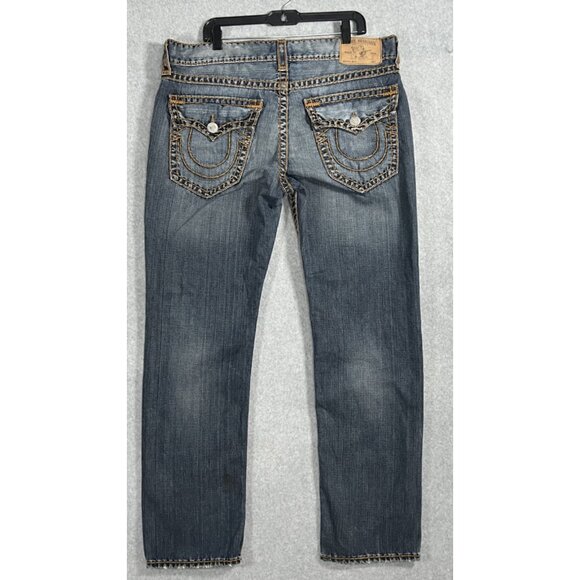 True Religion Jeans Men 38 Section Slim Ricky Super T Rn#112790 Ca#57414 BootCut - Picture 1 of 14